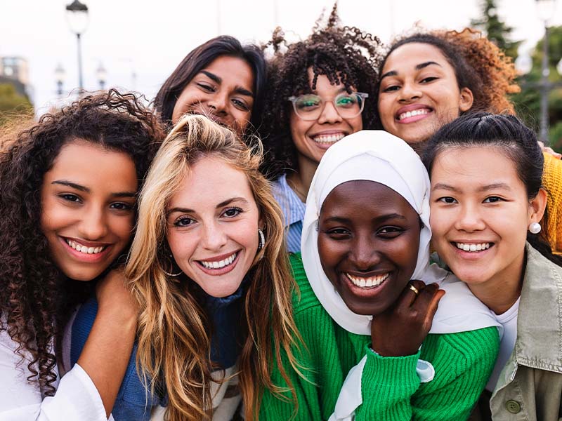 Patients smiling together